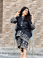 2 Piece Cotton Embroidred Suit