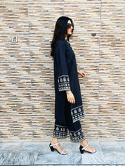 2 Piece Cotton Embroidred Suit