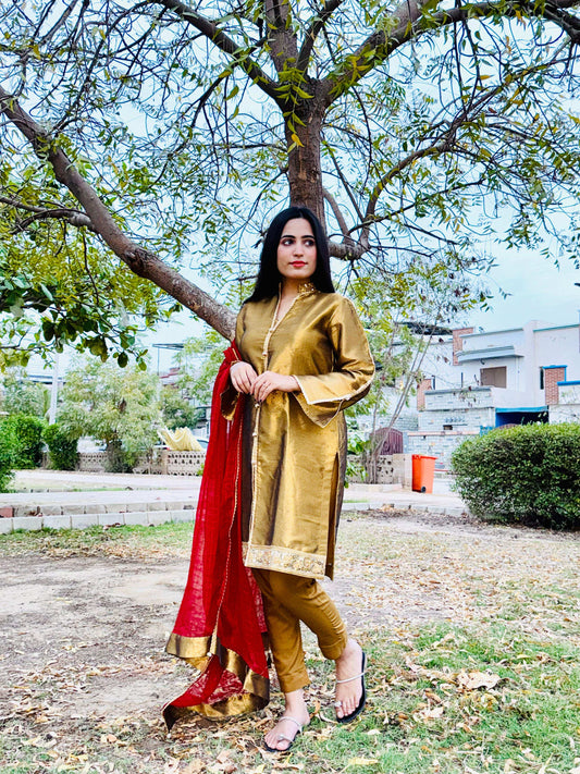 3 Piece Embroidered Suit
