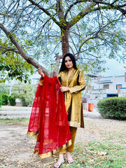 3 Piece Embroidered Suit