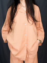 Solid Cotton Co-Ord Set - Garment Dyed