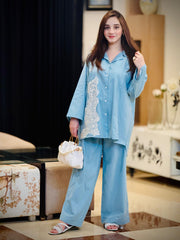 Embroidered Cotton 2-Piece Co-Ord Set