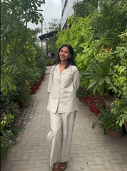 Women's Striped Cotton Co-Ord Set | Casual 2-Piece Outfit
