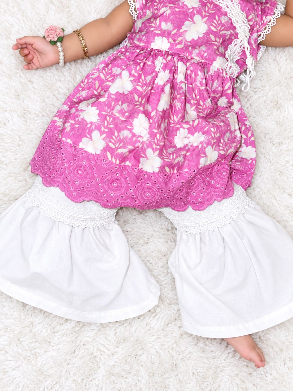 Girls’ Premium Cotton Embroidered 2-Piece Set