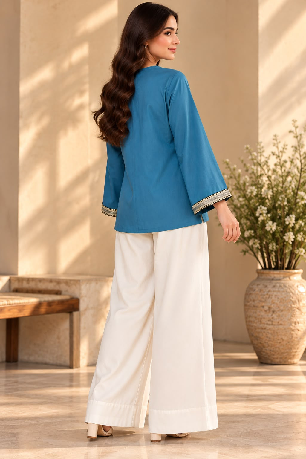 Embroidered Cotton 2 Piece Co-Ord Set