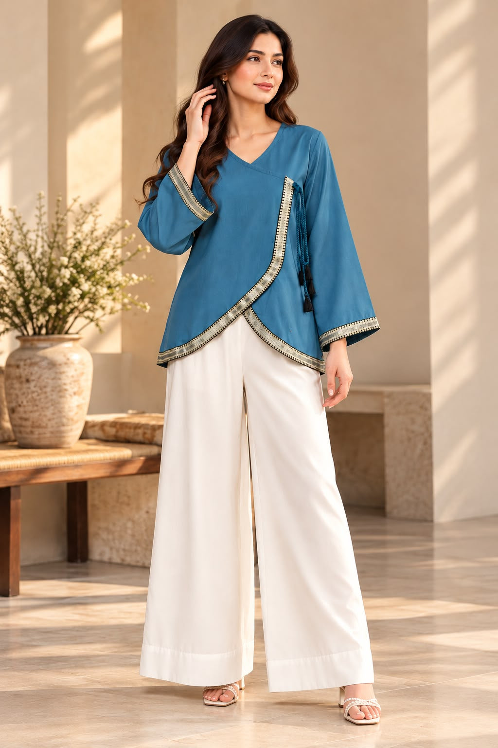 Embroidered Cotton 2 Piece Co-Ord Set