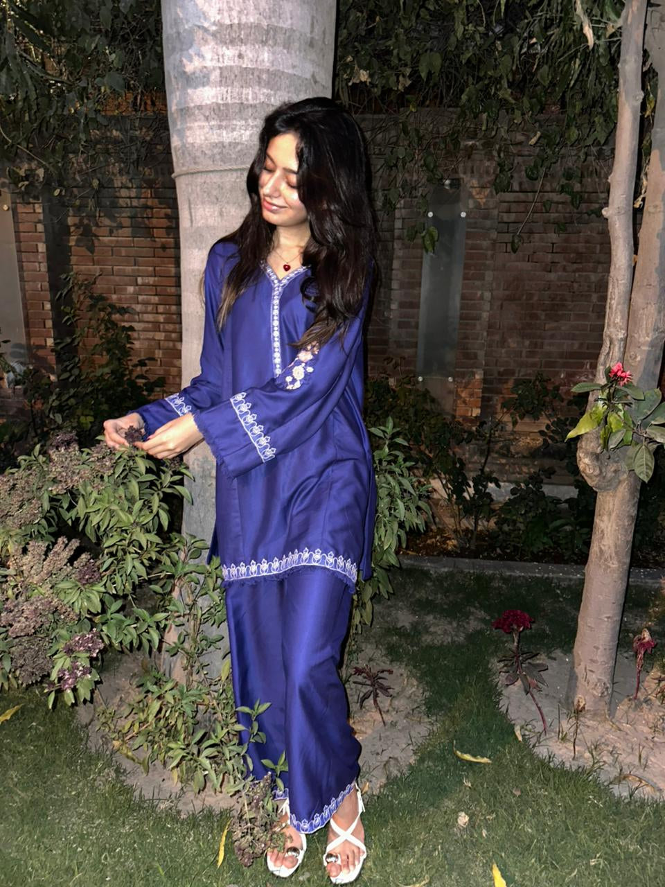 Embroidered Cotton Co-Ord Set for