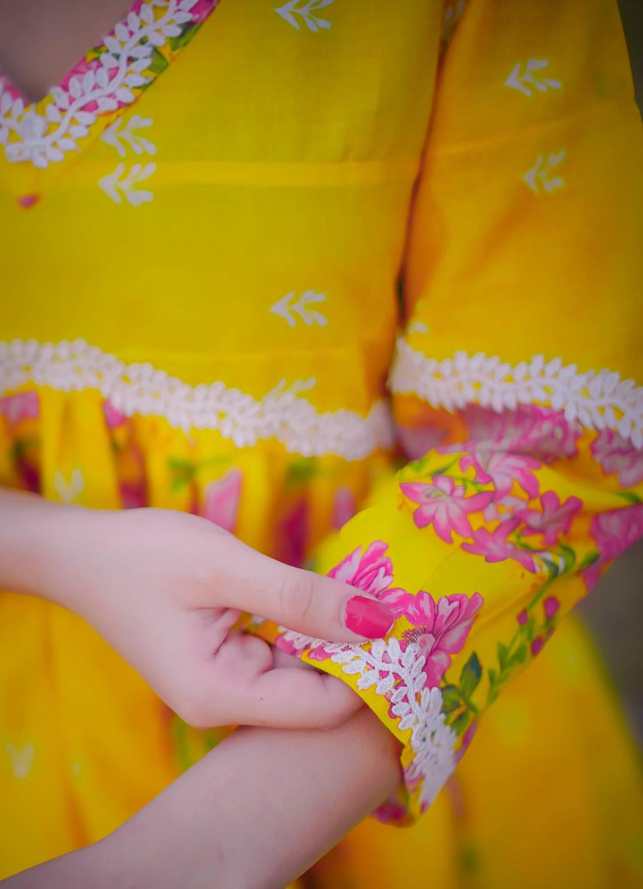 Floral Printed Lawn Shirt