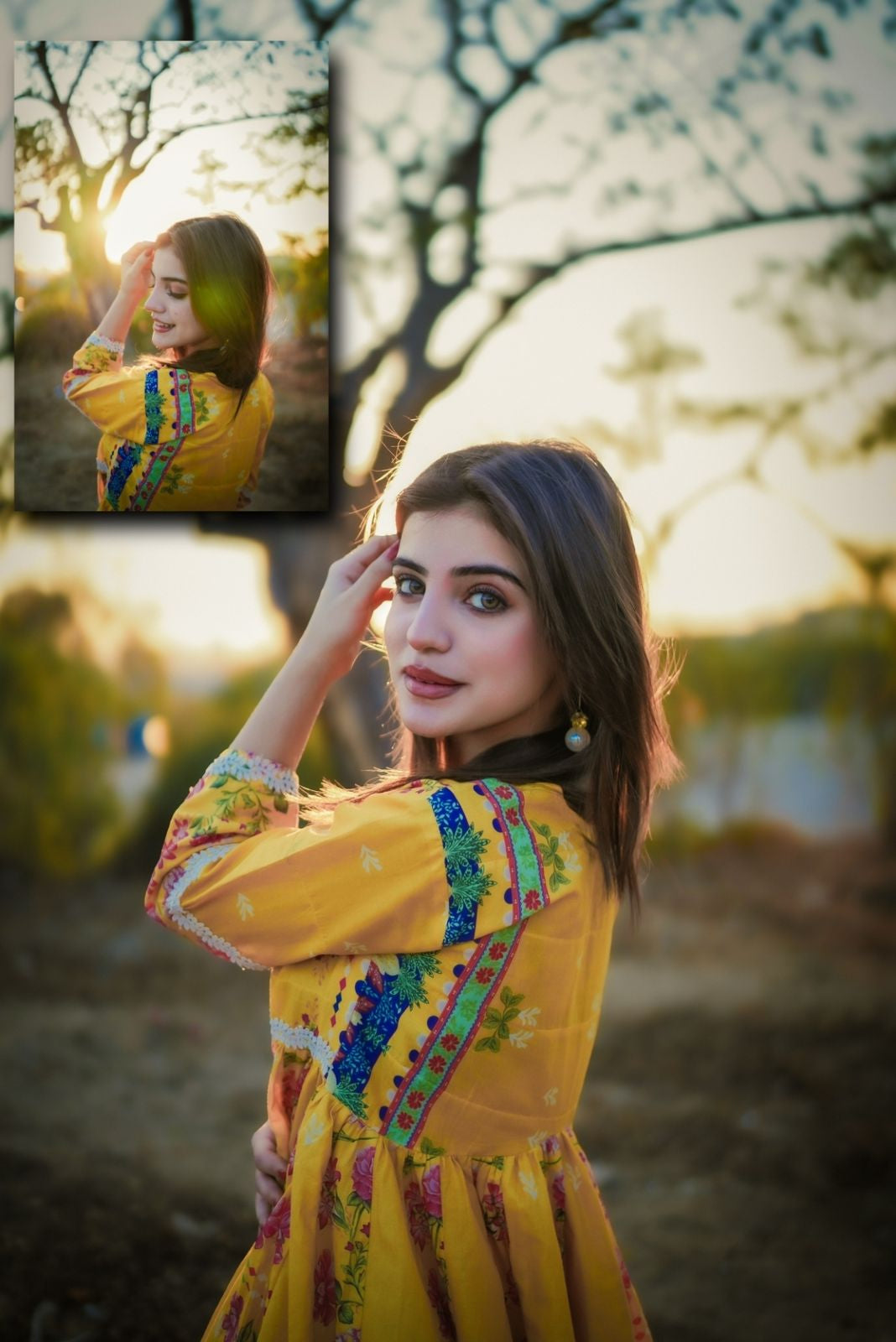 Floral Printed Lawn Shirt