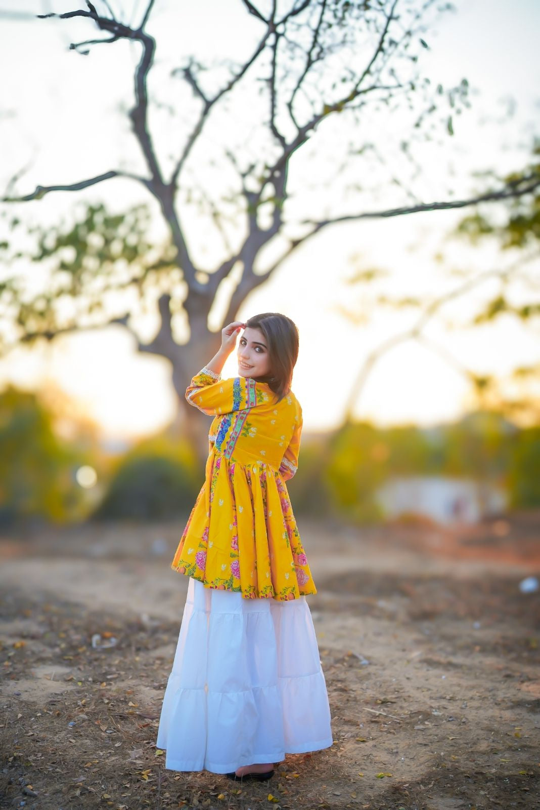 Floral Printed Lawn Shirt