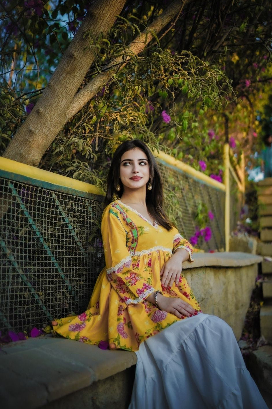 Floral Printed Lawn Shirt