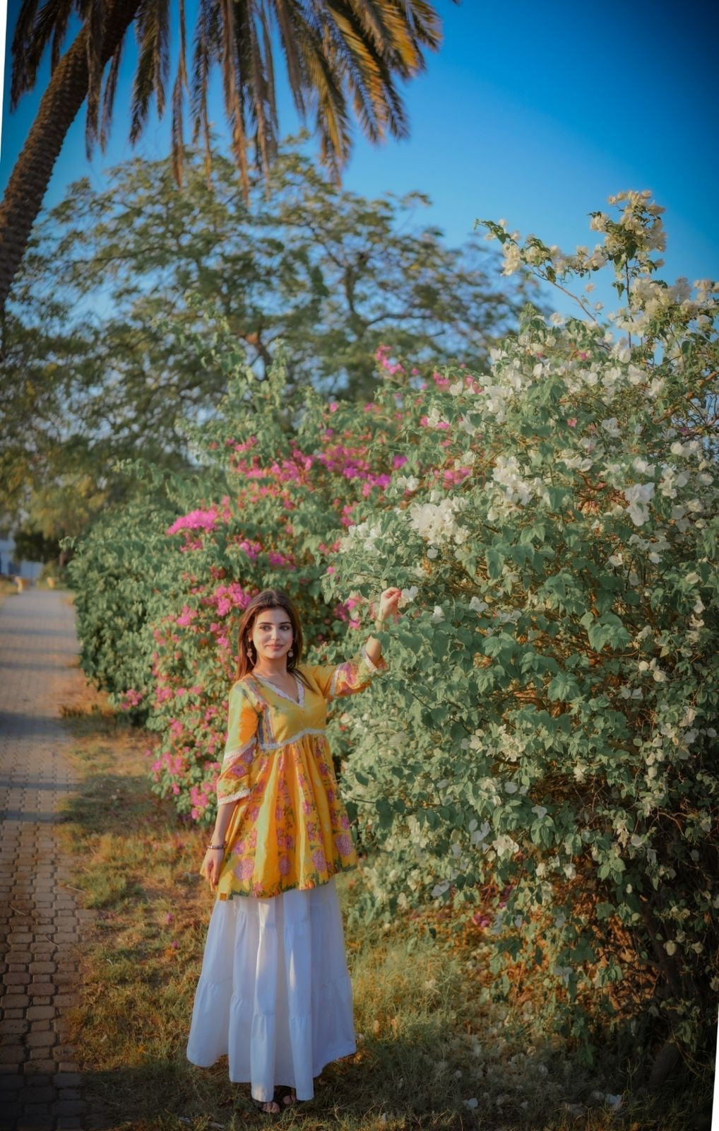 Floral Printed Lawn Shirt
