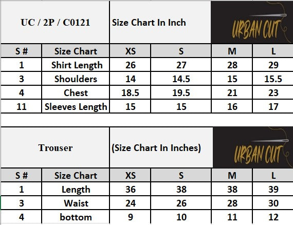 Product Size Chart