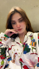 Women Pajama Suit – Christmas Cartoon Print
