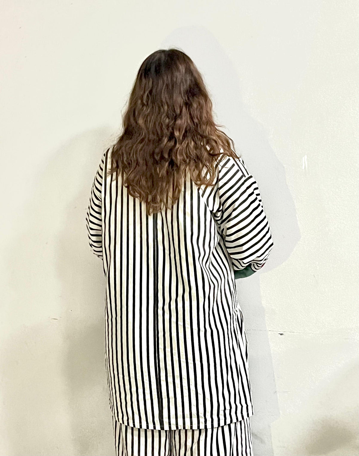 Striped Colorblock Cotton 2-Piece Suit