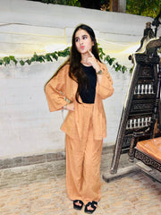 Solid Cotton Co-Ord Set - Garment Dyed