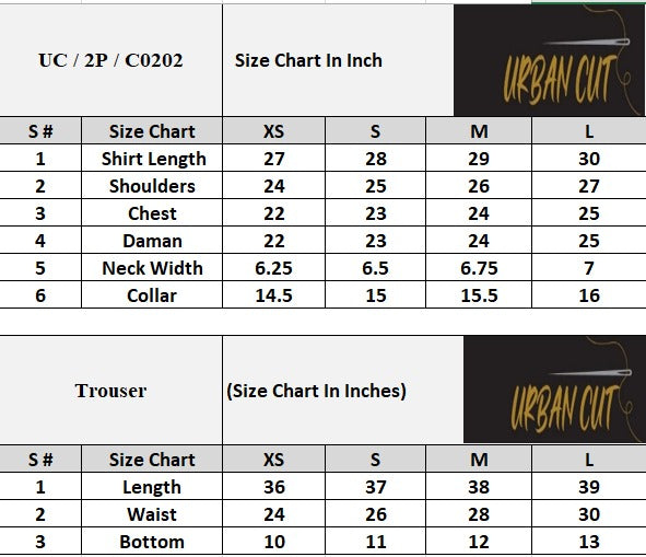 Product Size Chart