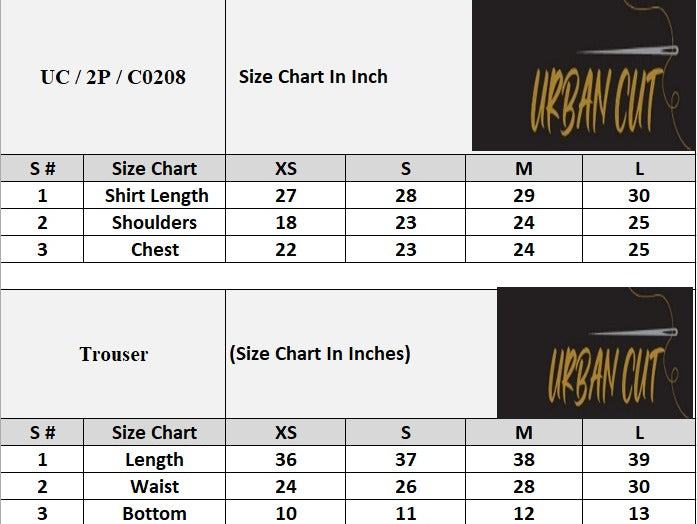 Product Size Chart