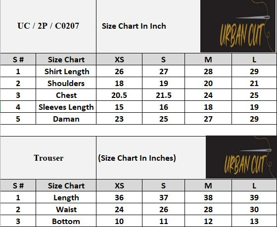 Product Size Chart