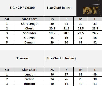 Product Size Chart