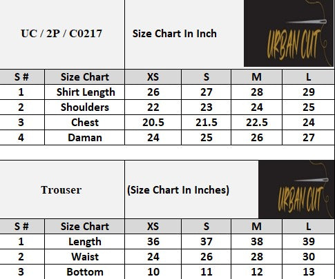 Product Size Chart