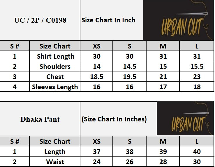 Product Size Chart