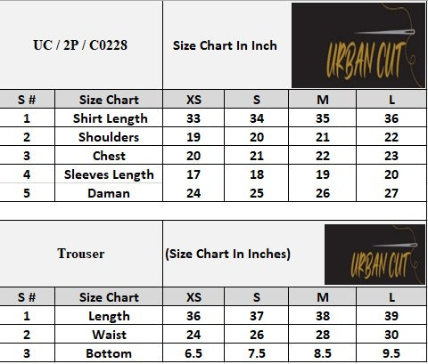 Product Size Chart