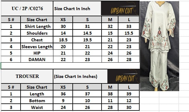 Product Size Chart