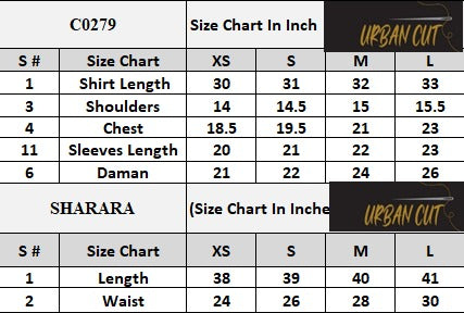 Product Size Chart