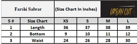 Product Size Chart