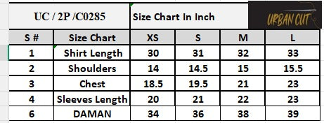 Product Size Chart