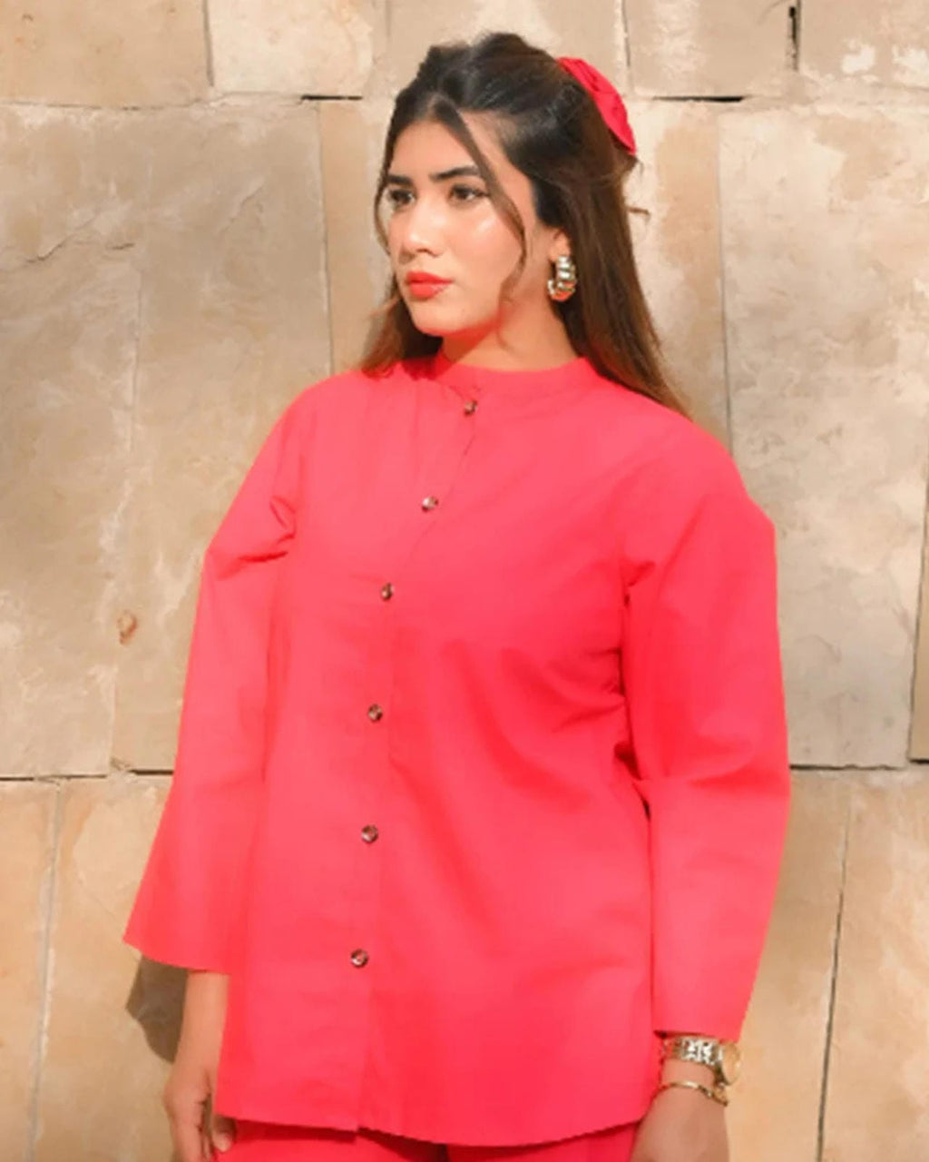 2 Piece Cotton Embellished Co- Ord Set