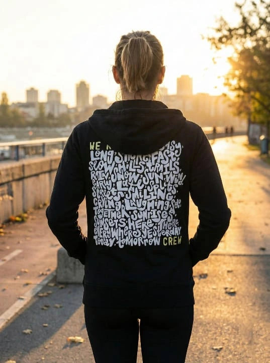 Crew Words Hoodie | Double Layer Cotton