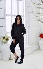 Comfy Zipper Hoodie black 1 piece