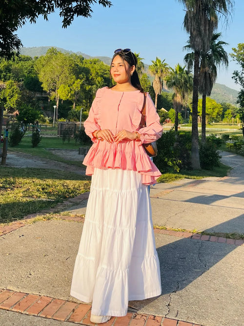 1 Piece Cotton Peplum Shirts for Women – Modest & Elegant Tops