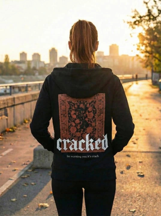 Cracked Art Hoodie | Double Layer Cotton