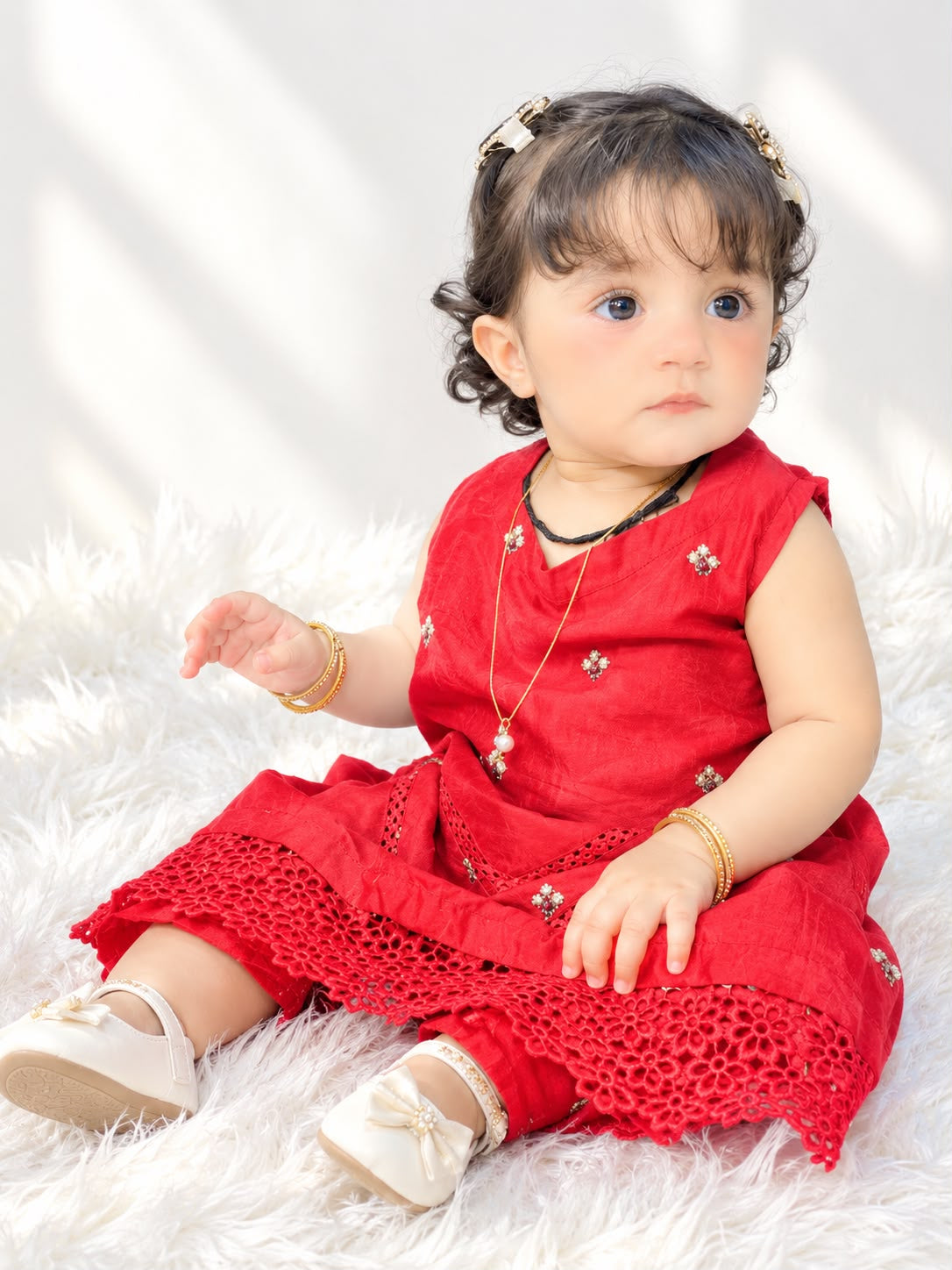 Cotton Embroidered 2-Piece Traditional Dress Set
