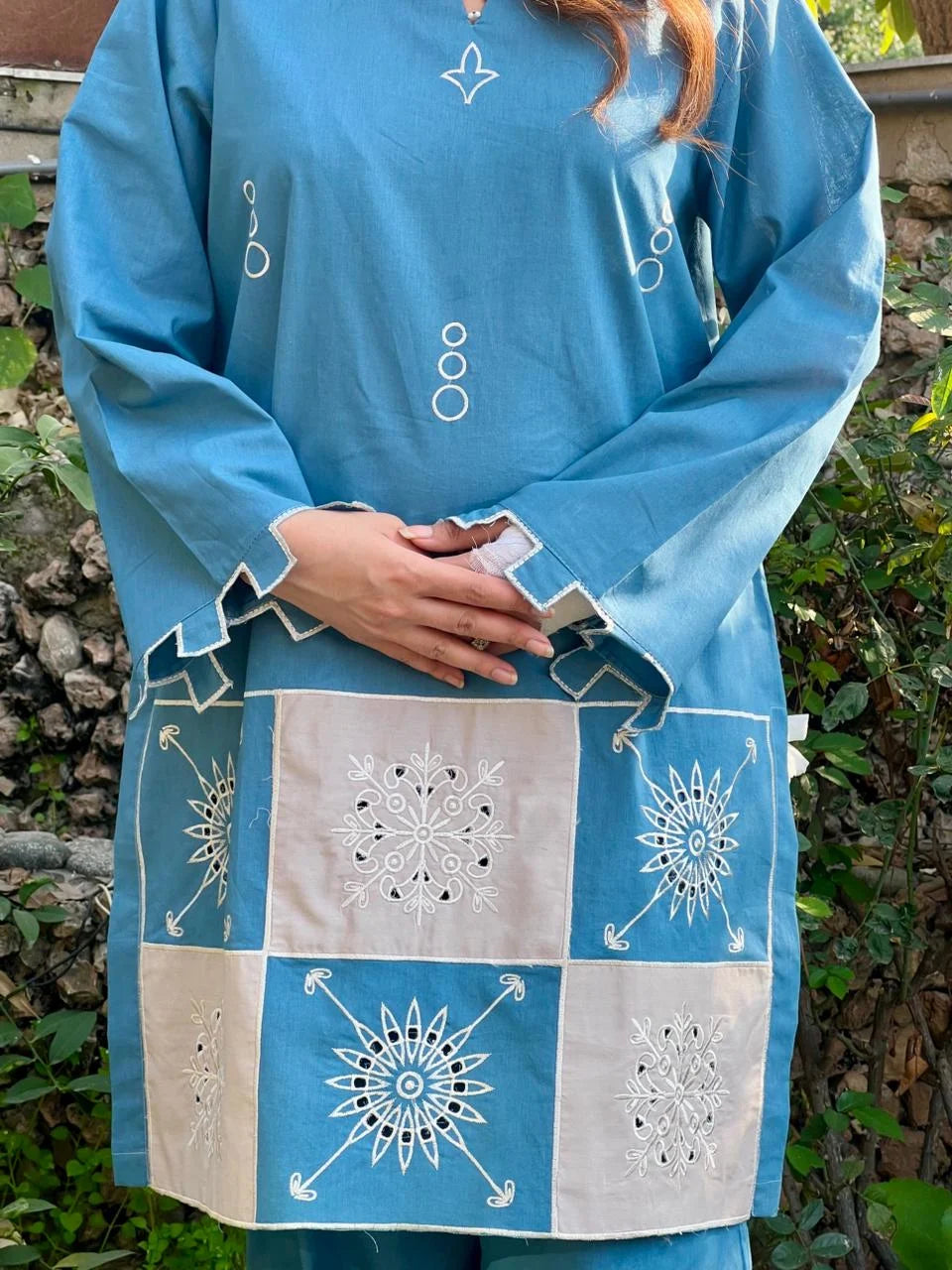 Embroidered Cotton  2-Piece Co-Ord Set
