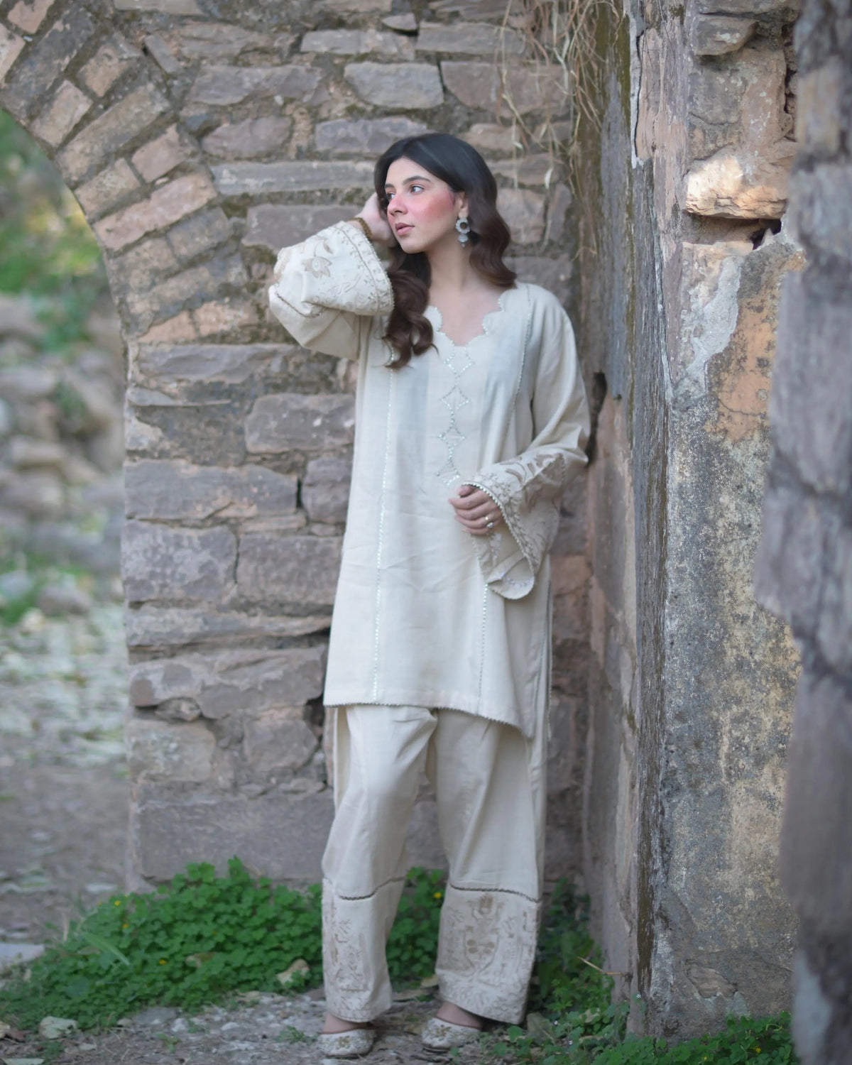 Embroidered Cotton Lawn  2-Piece Co-Ord Set