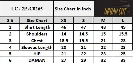Product Size Chart