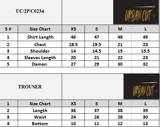 Product Size Chart