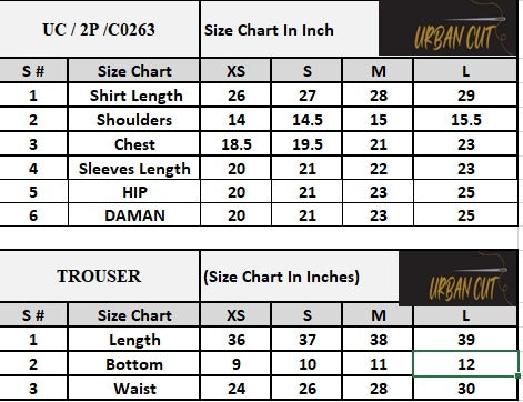 Product Size Chart