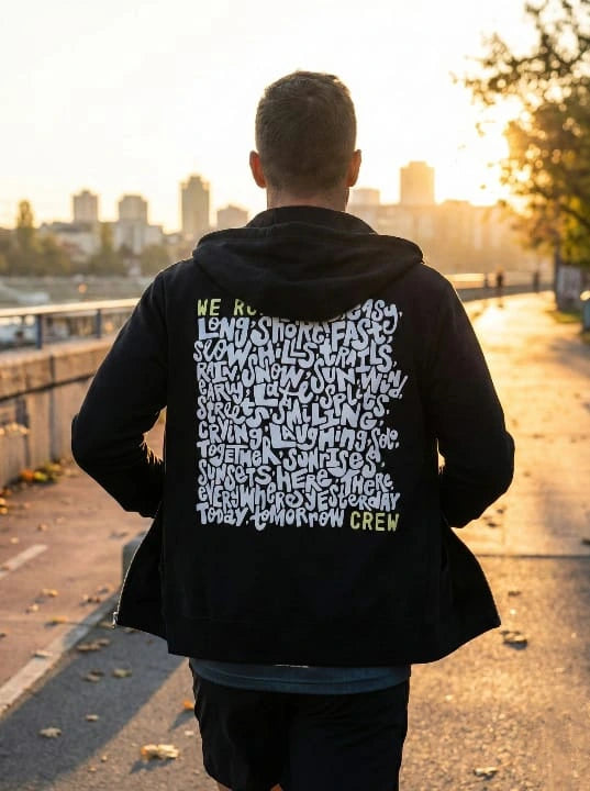 Crew Words Hoodie | Double Layer Cotton