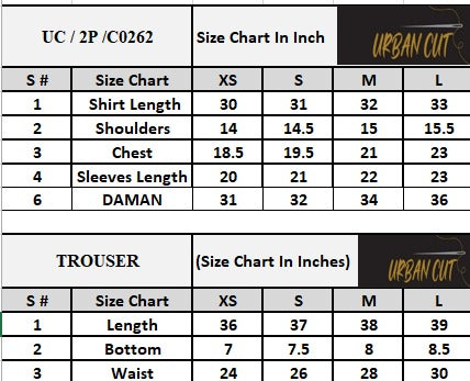Product Size Chart