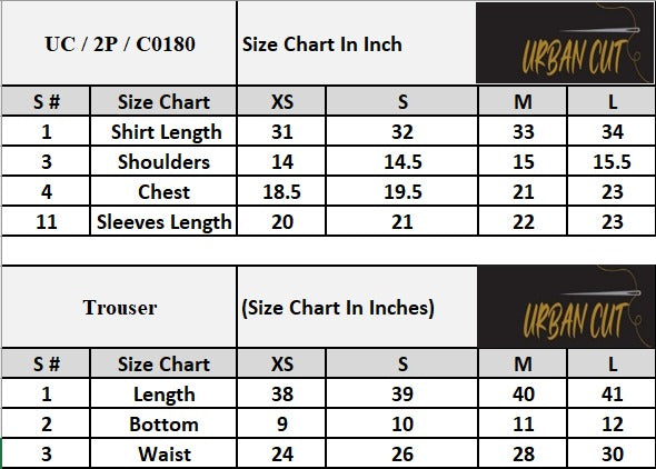 Product Size Chart