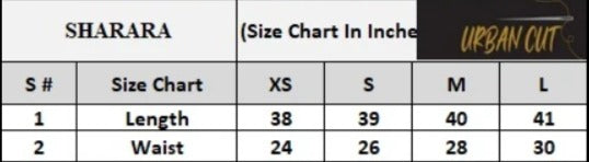 Product Size Chart