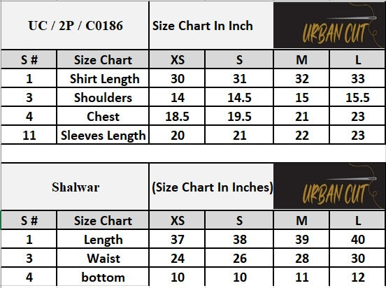 Product Size Chart