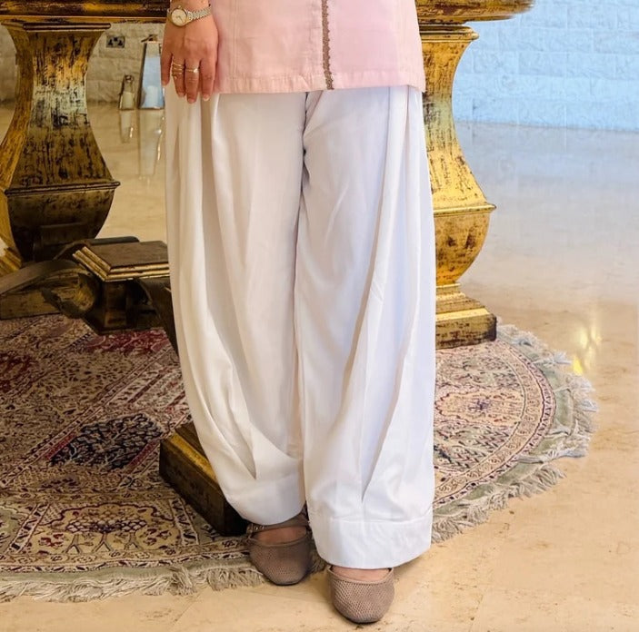 Elegant White Palazzo Pants