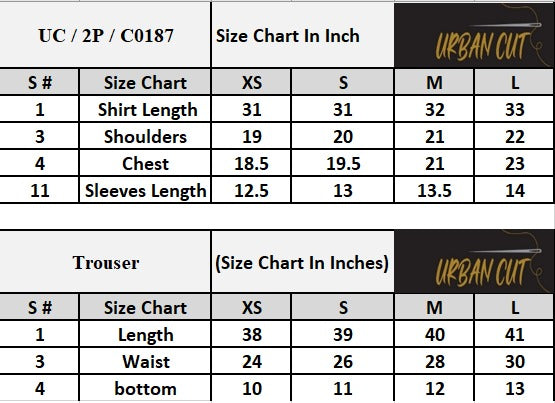 Product Size Chart