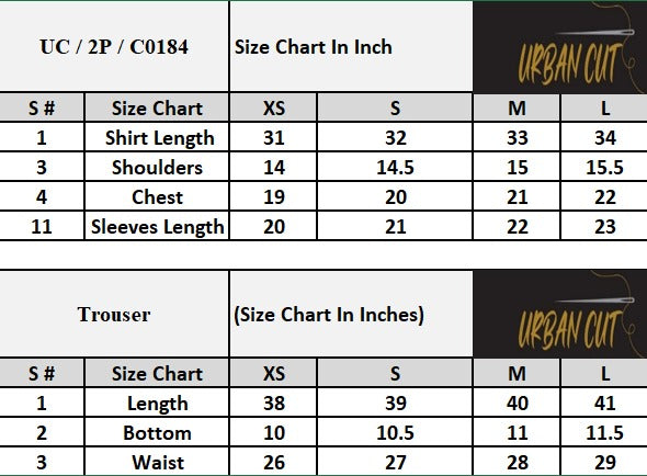 Product Size Chart